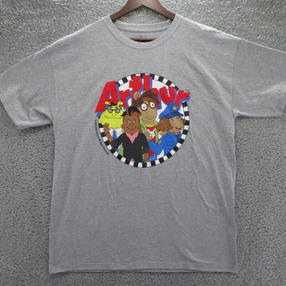 Arthur Animated Series Finale Shirt Adult Large Gray Binky Francine D.W. - Picture 1 of 10